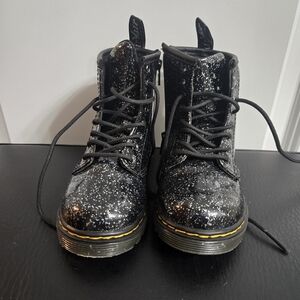 Dr. Martens Black and White Kids Boots